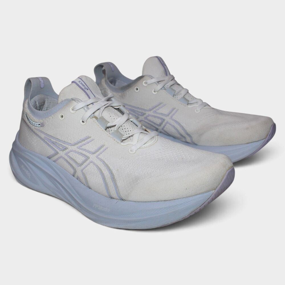 ASICS Gel Nimbus 26 Women 11 White Fresh Air Running Shoes